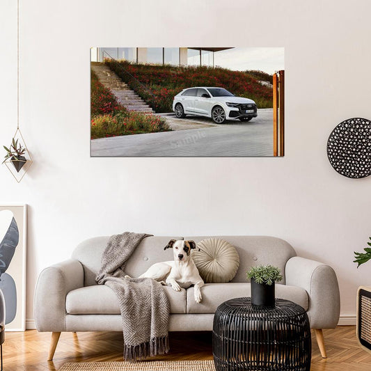 Q8 60 Tfsi E Quattro S Line High Res HD HQ Car Posters Home Decor Aesthetic Garage Man Cave For Men Boys Wall Art Poster