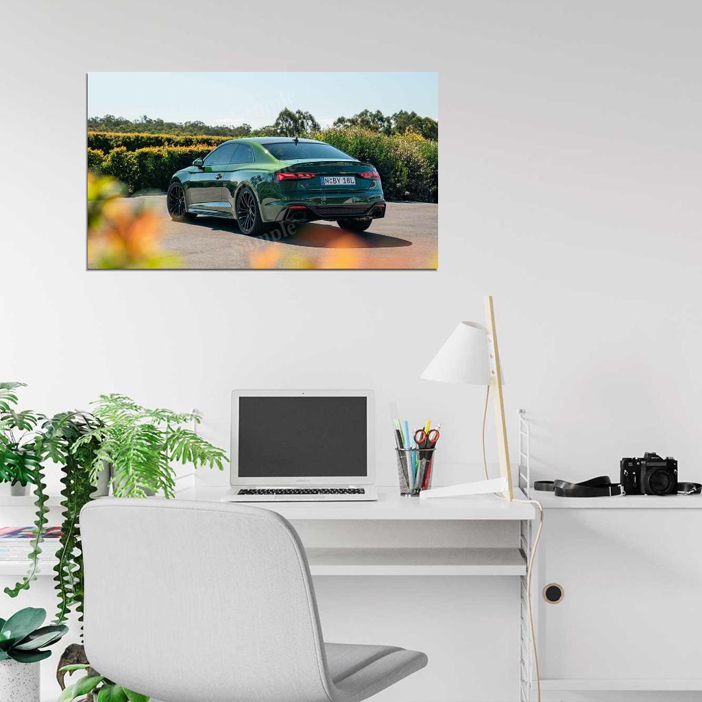 Rs 5 Coupe Green High Res HD HQ Car Posters Home Decor Aesthetic Garage Man Cave For Men Boys Wall Art Poster