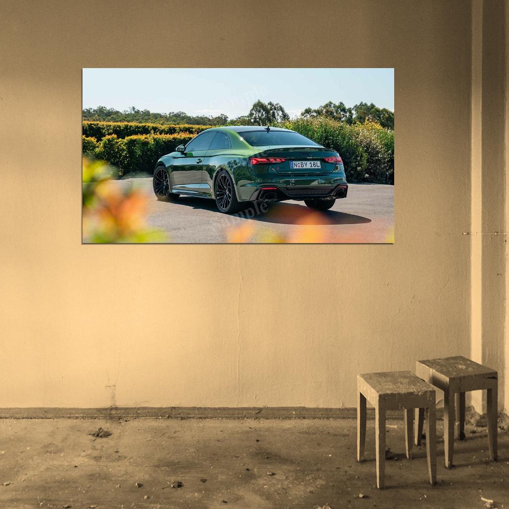 Rs 5 Coupe Green High Res HD HQ Car Posters Home Decor Aesthetic Garage Man Cave For Men Boys Wall Art Poster