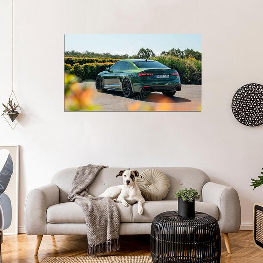 Rs 5 Coupe Green High Res HD HQ Car Posters Home Decor Aesthetic Garage Man Cave For Men Boys Wall Art Poster