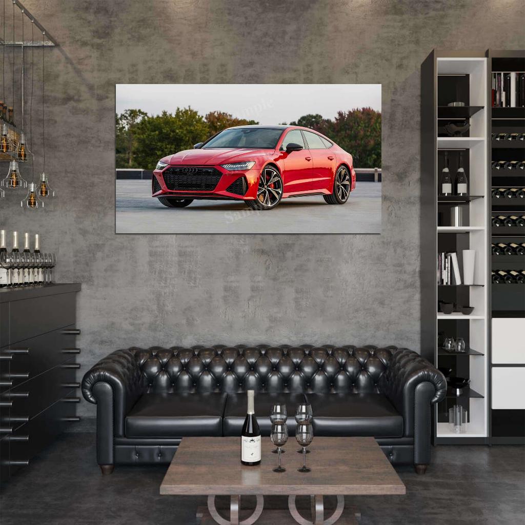 Rs 7 Sportback Red High Res HD HQ Car Posters Home Decor Aesthetic Garage Man Cave For Men Boys Wall Art Poster