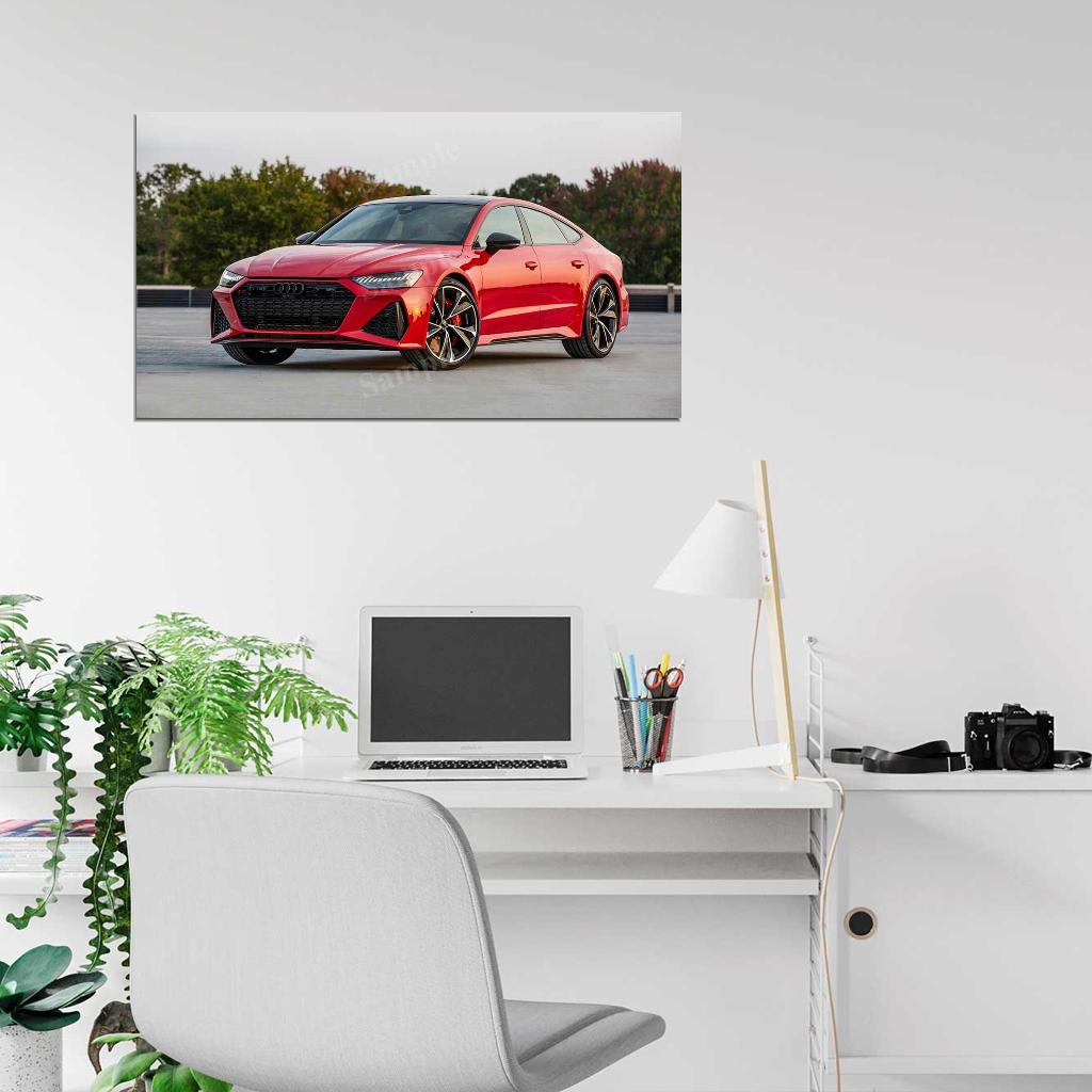 Rs 7 Sportback Red High Res HD HQ Car Posters Home Decor Aesthetic Garage Man Cave For Men Boys Wall Art Poster
