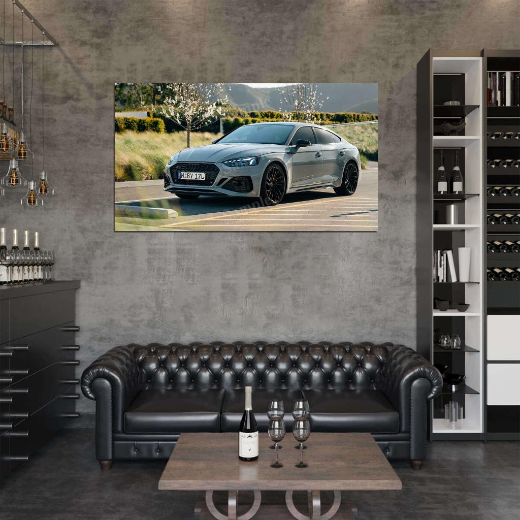 Rs 5 Sportback High Res HD HQ Car Posters Home Decor Aesthetic Garage Man Cave For Men Boys Wall Art Poster