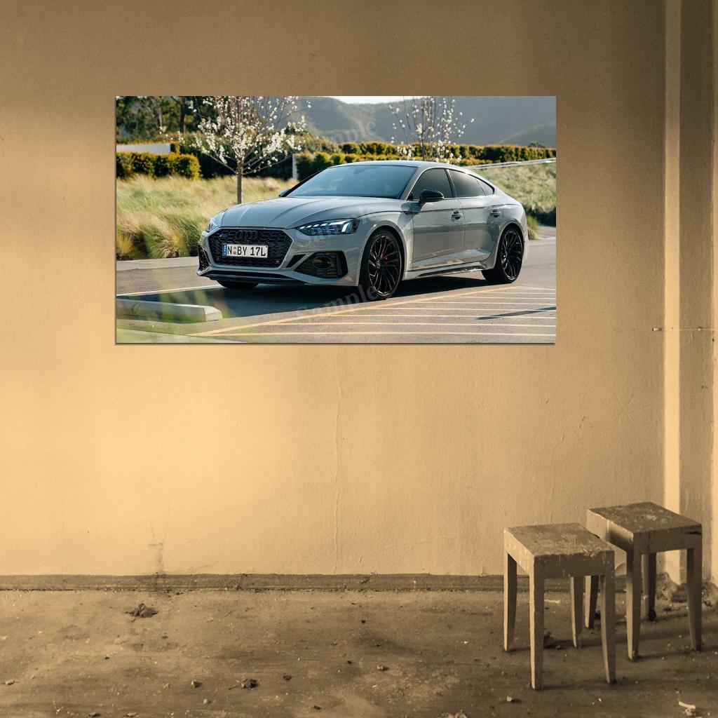 Rs 5 Sportback High Res HD HQ Car Posters Home Decor Aesthetic Garage Man Cave For Men Boys Wall Art Poster
