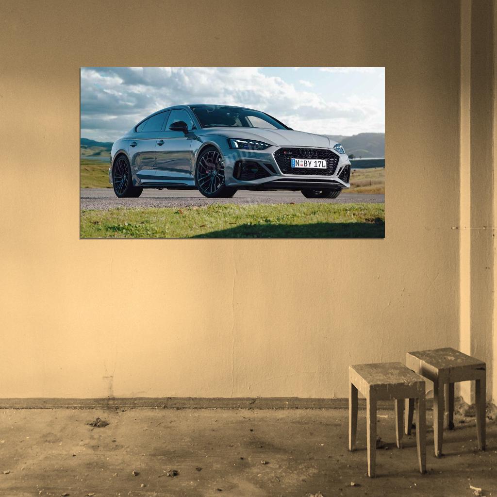 Rs 5 Sportback High Res HD HQ Car Posters Home Decor Aesthetic Garage Man Cave For Men Boys Wall Art Poster