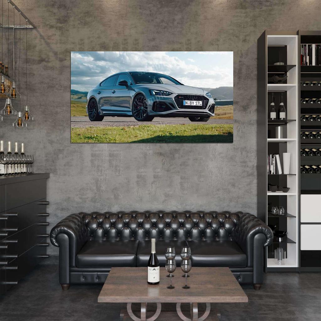 Rs 5 Sportback High Res HD HQ Car Posters Home Decor Aesthetic Garage Man Cave For Men Boys Wall Art Poster