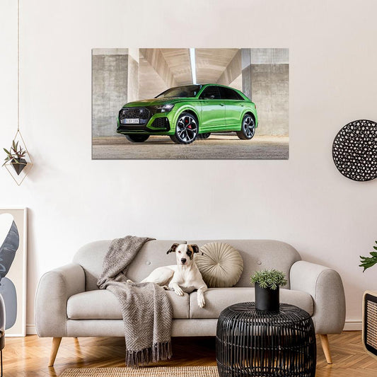 Rs Q8 Green High Res HD HQ Car Posters Home Decor Aesthetic Garage Man Cave For Men Boys Wall Art Poster