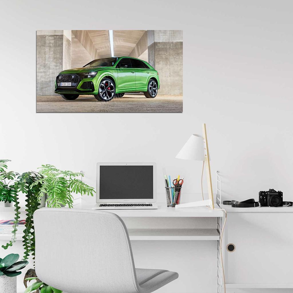 Rs Q8 Green High Res HD HQ Car Posters Home Decor Aesthetic Garage Man Cave For Men Boys Wall Art Poster