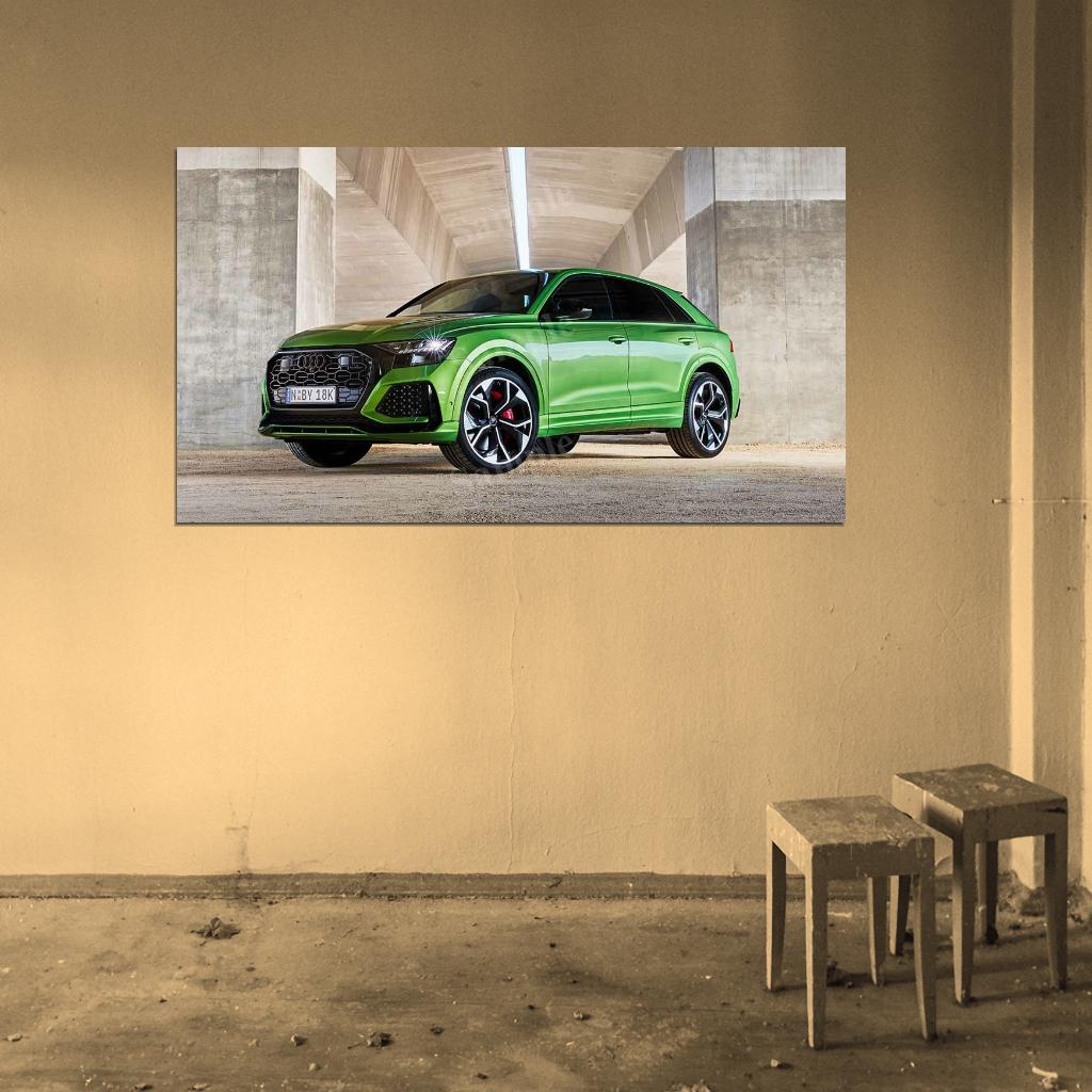 Rs Q8 Green High Res HD HQ Car Posters Home Decor Aesthetic Garage Man Cave For Men Boys Wall Art Poster