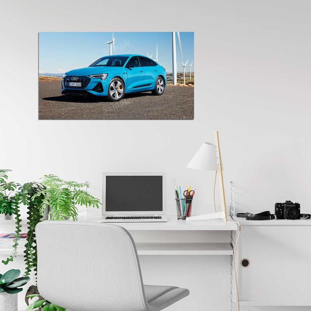 E Tron 55 Quattro S Line High Res HD HQ Car Posters Home Decor Aesthetic Garage Man Cave For Men Boys Wall Art Poster