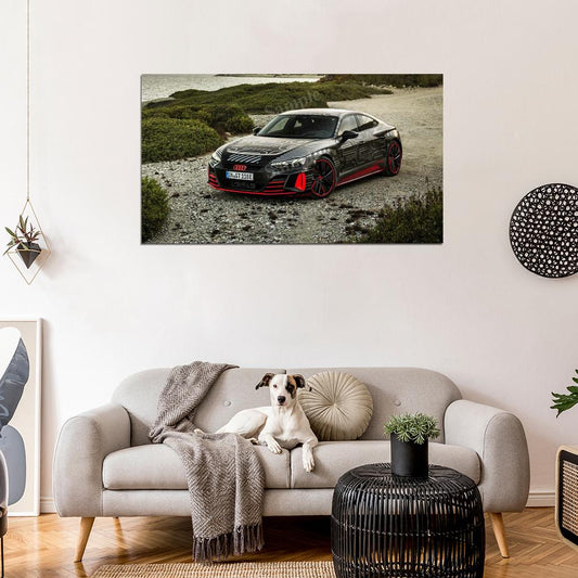 Rs E Tron Gt Prototype High Res HD HQ Car Posters Home Decor Aesthetic Garage Man Cave For Men Boys Wall Art Poster
