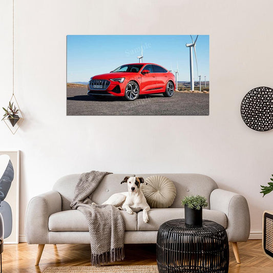 E Tron 50 Quattro Sportback High Res HD HQ Car Posters Home Decor Aesthetic Garage Man Cave For Men Boys Wall Art Poster