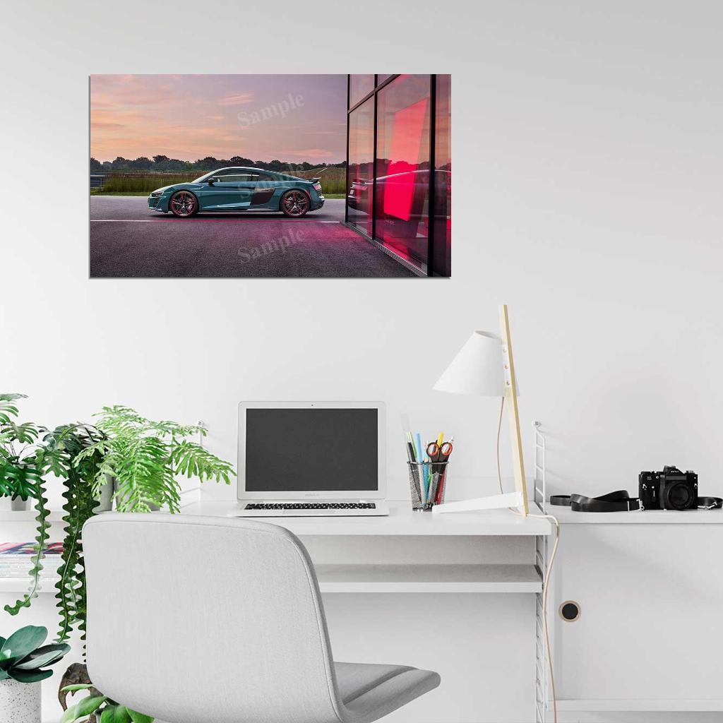 R8 Green Hell High Res HD HQ Car Posters Home Decor Aesthetic Garage Man Cave For Men Boys Wall Art Poster