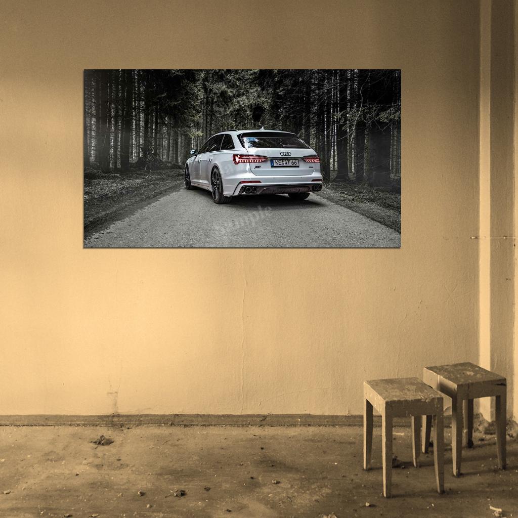 Abt A6 3 0 Tdi Avant High Res HD HQ Car Posters Home Decor Aesthetic Garage Man Cave For Men Boys Wall Art Poster