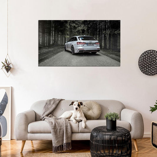 Abt A6 3 0 Tdi Avant High Res HD HQ Car Posters Home Decor Aesthetic Garage Man Cave For Men Boys Wall Art Poster