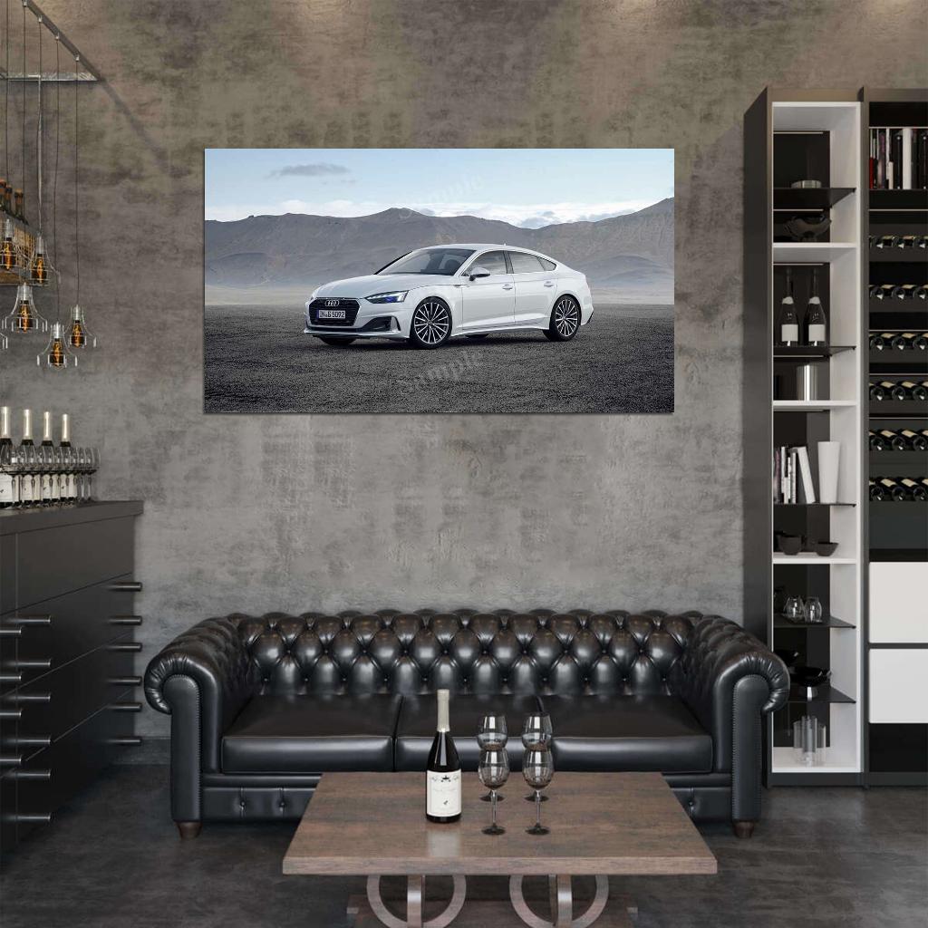 A5 Sportback 40 G Tron High Res HD HQ Car Posters Home Decor Aesthetic Garage Man Cave For Men Boys Wall Art Poster
