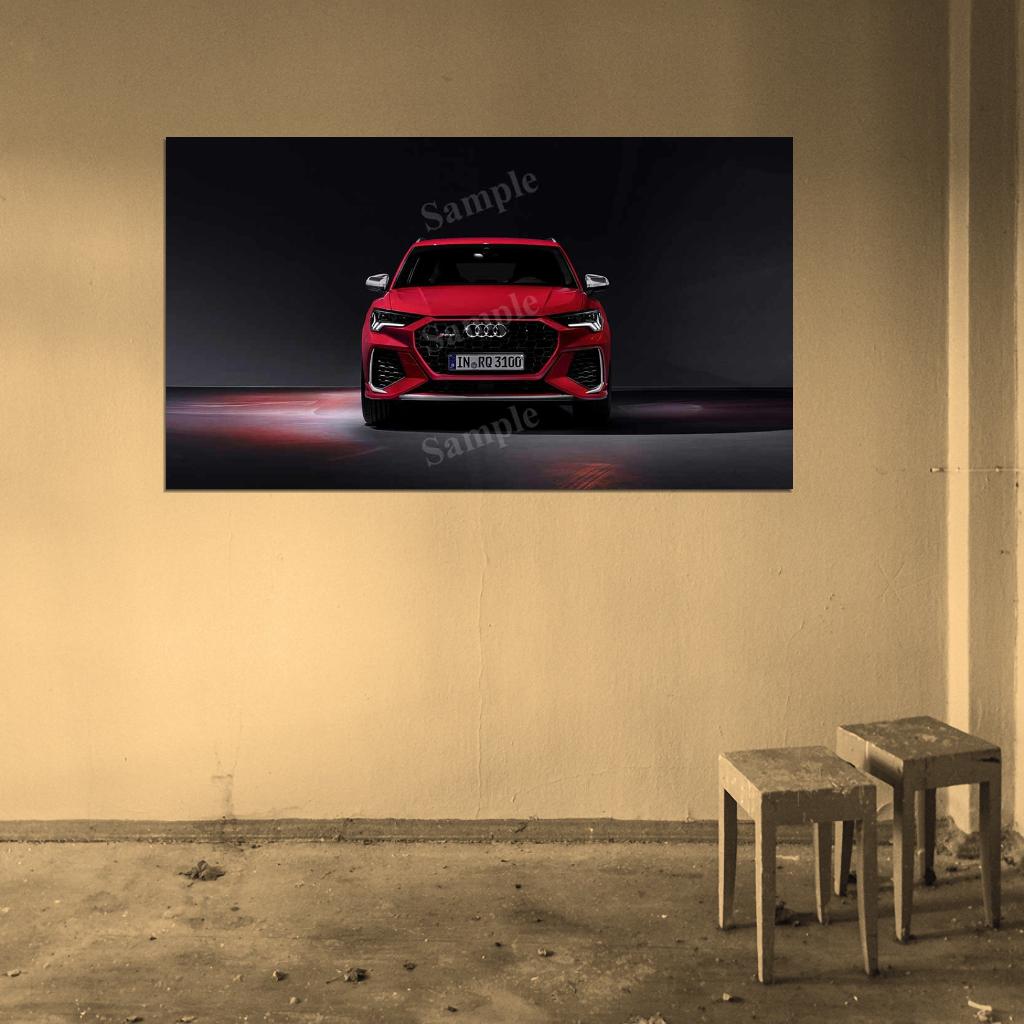 Rs Q3 Red High Res HD HQ Car Posters Home Decor Aesthetic Garage Man Cave For Men Boys Wall Art Poster
