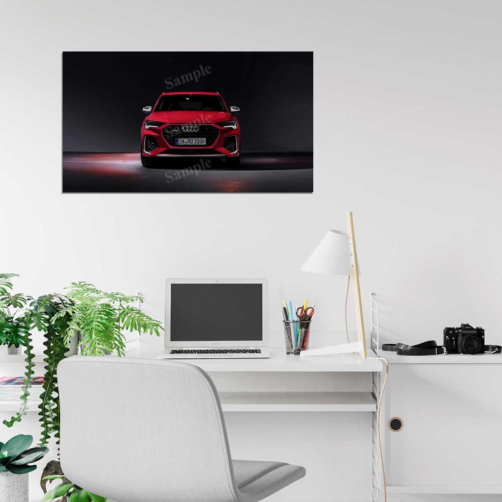 Rs Q3 Red High Res HD HQ Car Posters Home Decor Aesthetic Garage Man Cave For Men Boys Wall Art Poster