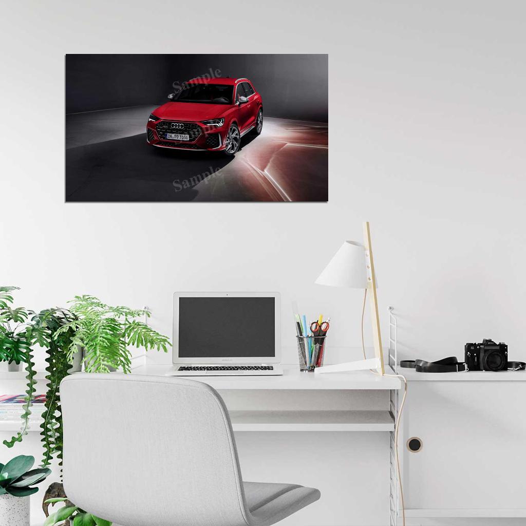 Rs Q3 Red High Res HD HQ Car Posters Home Decor Aesthetic Garage Man Cave For Men Boys Wall Art Poster