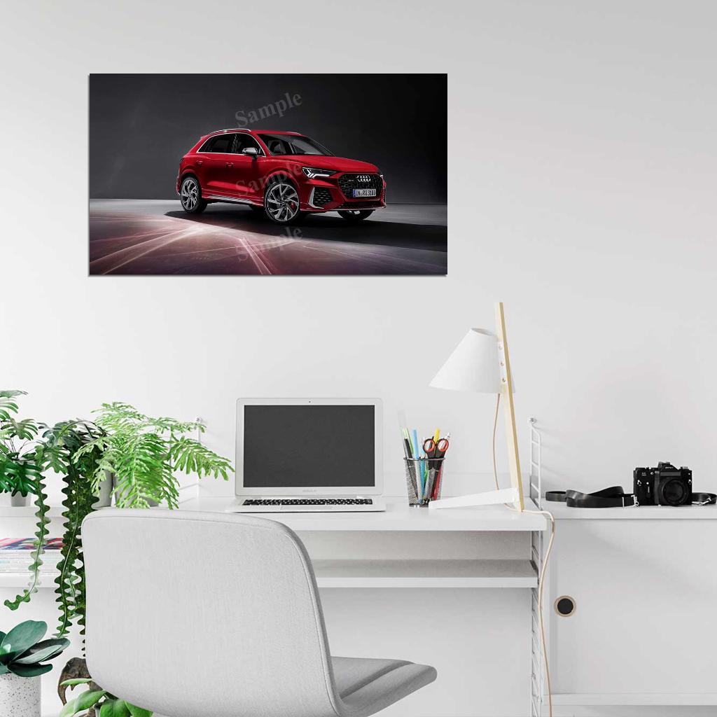 Rs Q3 Red High Res HD HQ Car Posters Home Decor Aesthetic Garage Man Cave For Men Boys Wall Art Poster