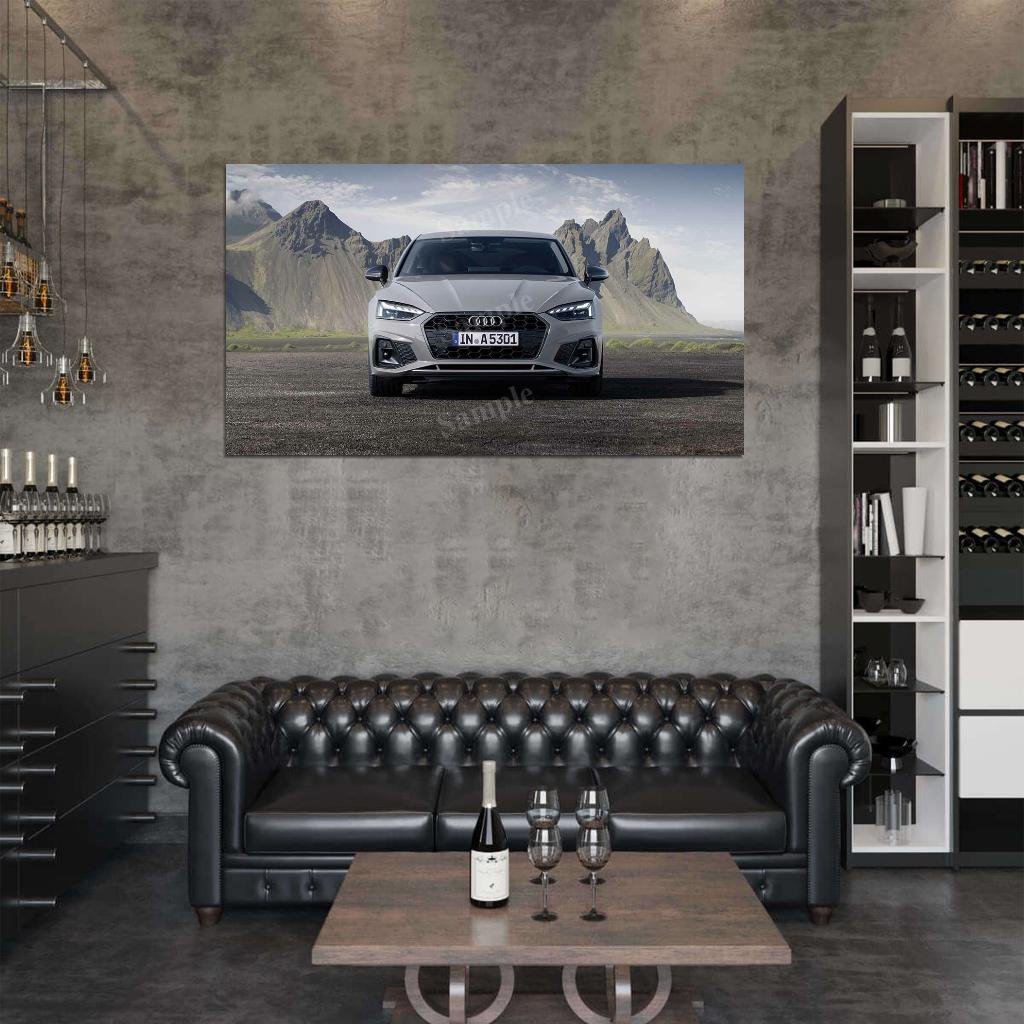 A5 Sportback 40 Tfsi S Line High Res HD HQ Car Posters Home Decor Aesthetic Garage Man Cave For Men Boys Wall Art Poster