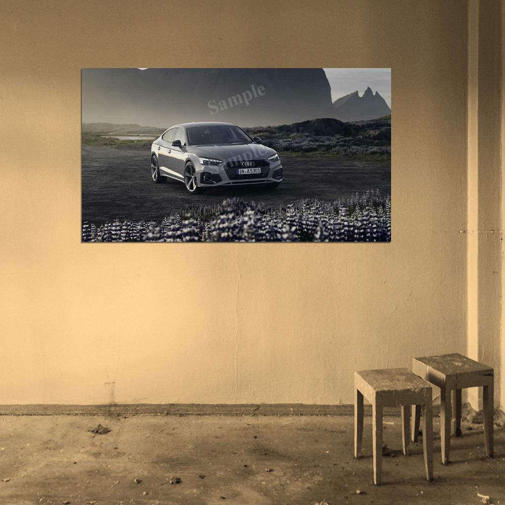 A5 Sportback 40 Tfsi S Line High Res HD HQ Car Posters Home Decor Aesthetic Garage Man Cave For Men Boys Wall Art Poster