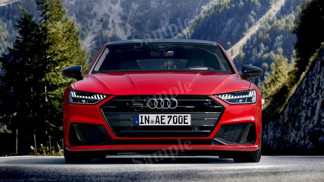 A7 Sportback 55 Tfsi Red High Res HD HQ Car Posters Home Decor Aesthetic Garage Man Cave For Men Boys Wall Art Poster