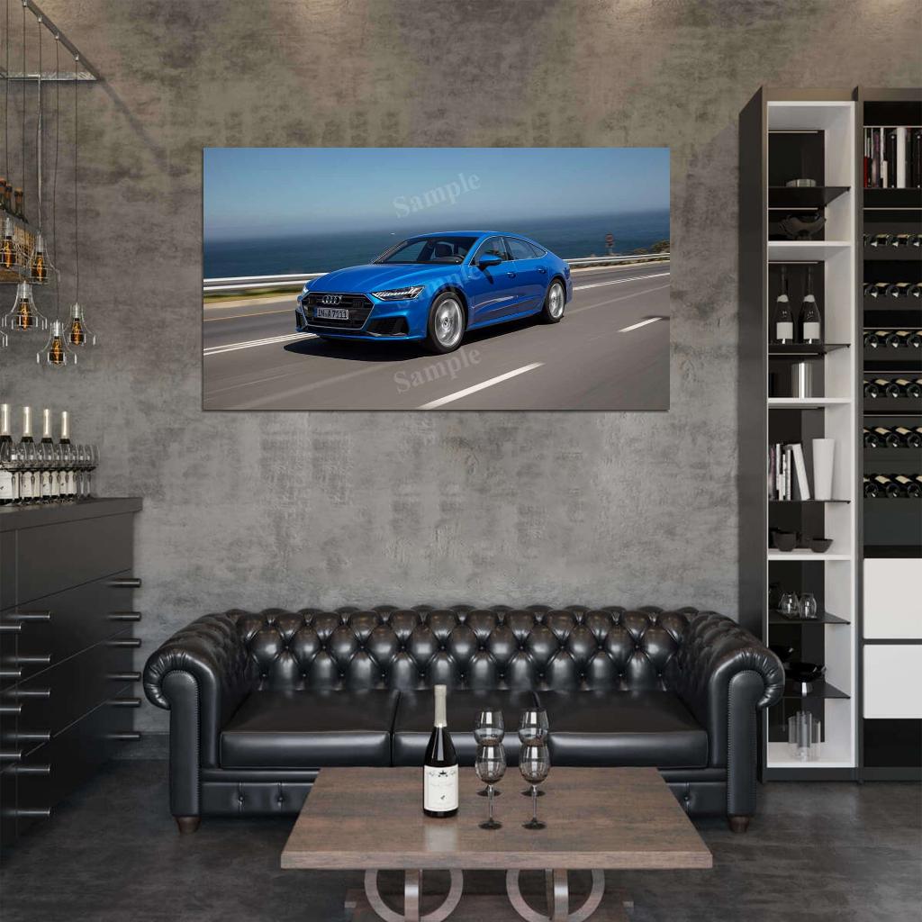 A7 Sportback 55 Tfsi Quattro High Res HD HQ Car Posters Home Decor Aesthetic Garage Man Cave For Men Boys Wall Art Poster