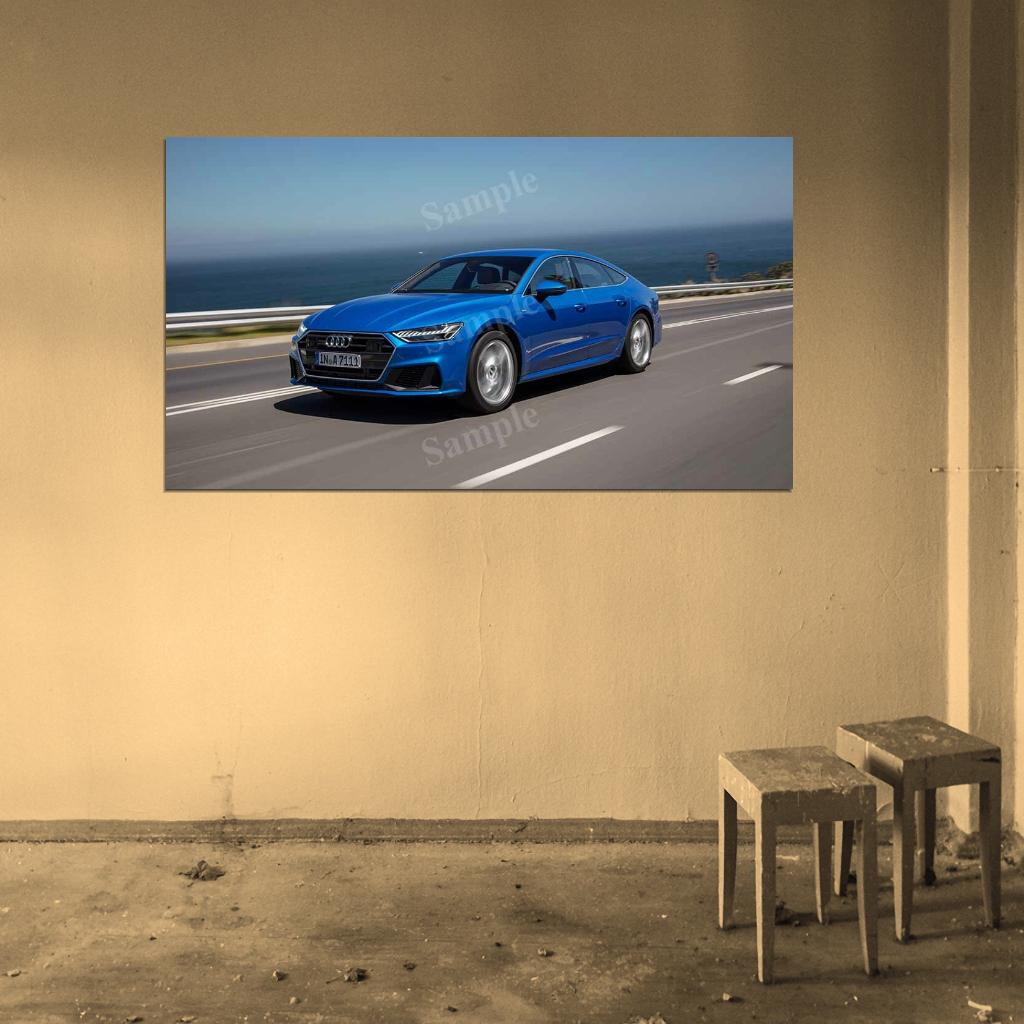 A7 Sportback 55 Tfsi Quattro High Res HD HQ Car Posters Home Decor Aesthetic Garage Man Cave For Men Boys Wall Art Poster