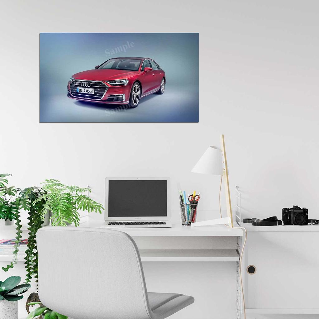 A8 3 Tdi Quattro Red High Res HD HQ Car Posters Home Decor Aesthetic Garage Man Cave For Men Boys Wall Art Poster