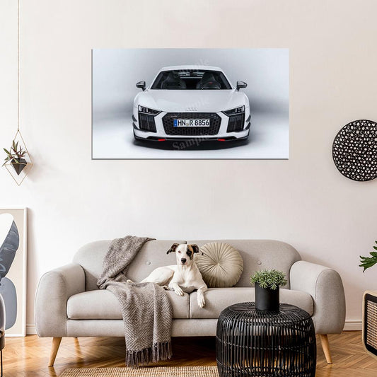 R8 V10 Performance Parts High Res HD HQ Car Posters Home Decor Aesthetic Garage Man Cave For Men Boys Wall Art Poster