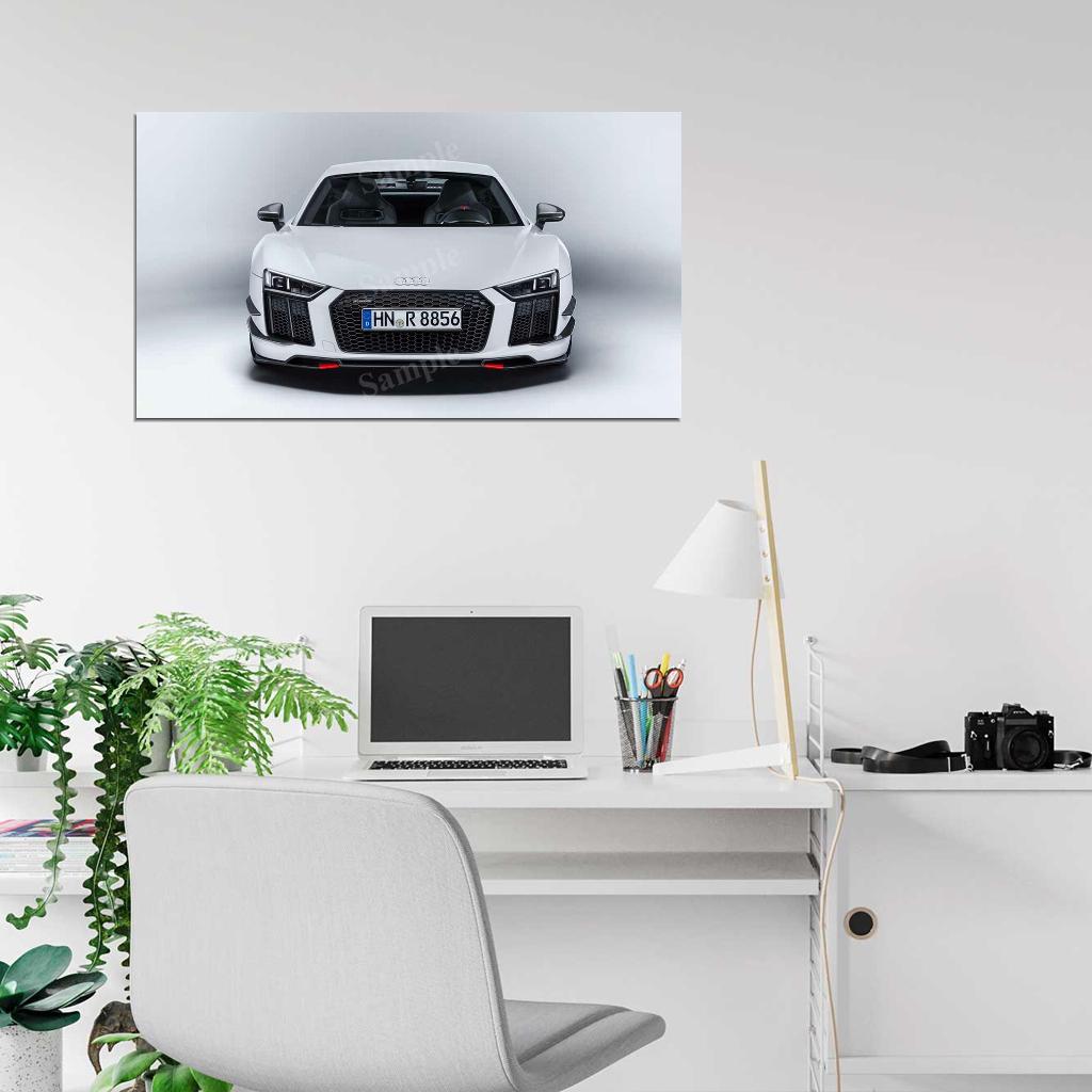 R8 V10 Performance Parts High Res HD HQ Car Posters Home Decor Aesthetic Garage Man Cave For Men Boys Wall Art Poster