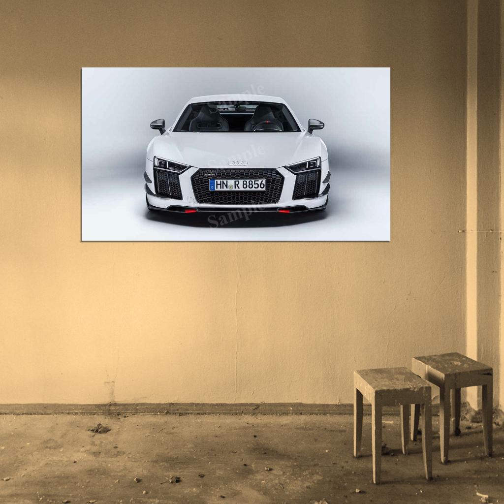 R8 V10 Performance Parts High Res HD HQ Car Posters Home Decor Aesthetic Garage Man Cave For Men Boys Wall Art Poster
