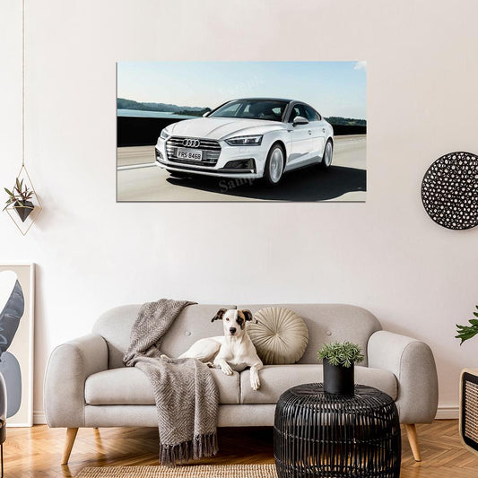 A5 Sportback Tfsi Quattro S High Res HD HQ Car Posters Home Decor Aesthetic Garage Man Cave For Men Boys Wall Art Poster