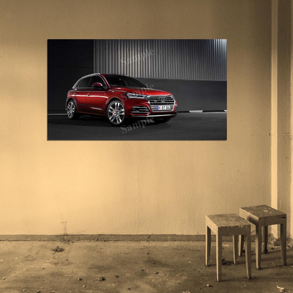 Sq5 3 Tfsi Au Spec Red High Res HD HQ Car Posters Home Decor Aesthetic Garage Man Cave For Men Boys Wall Art Poster