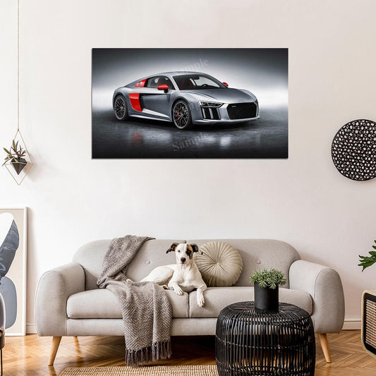 R8 Coupe Sport Edition High Res HD HQ Car Posters Home Decor Aesthetic Garage Man Cave For Men Boys Wall Art Poster