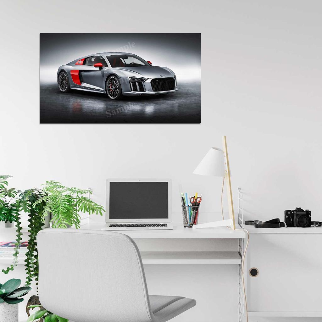 R8 Coupe Sport Edition High Res HD HQ Car Posters Home Decor Aesthetic Garage Man Cave For Men Boys Wall Art Poster