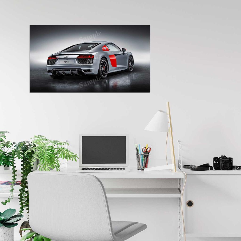 R8 Coupe Sport Edition High Res HD HQ Car Posters Home Decor Aesthetic Garage Man Cave For Men Boys Wall Art Poster