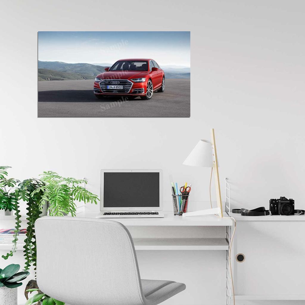 A8 Tdi Quattro Red High Res HD HQ Car Posters Home Decor Aesthetic Garage Man Cave For Men Boys Wall Art Poster