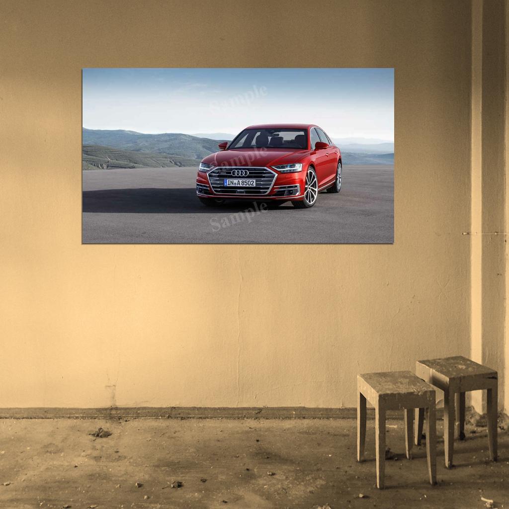 A8 Tdi Quattro Red High Res HD HQ Car Posters Home Decor Aesthetic Garage Man Cave For Men Boys Wall Art Poster