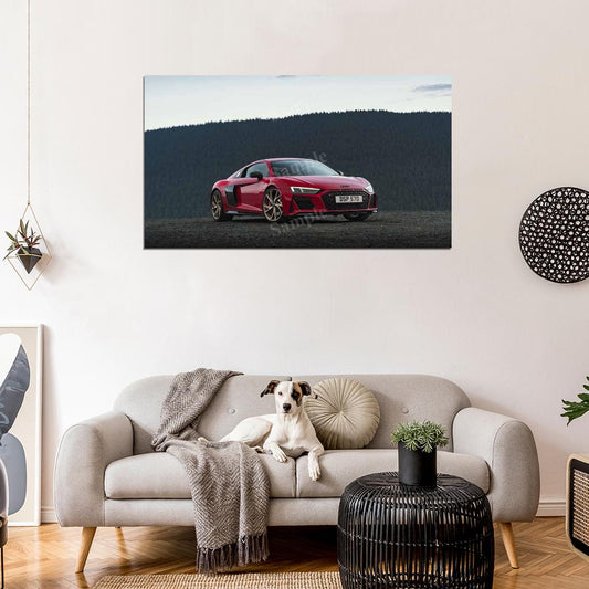 R8 V10 Performance Rwd 2022 High Res HD HQ Car Posters Home Decor Aesthetic Garage Man Cave For Men Boys Wall Art Poster