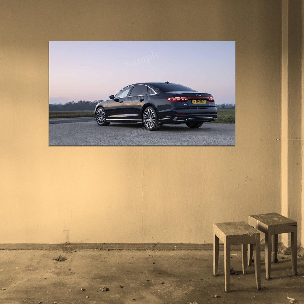 A8 L 50 Tdi Quattro S Line 2022 High Res HD HQ Car Posters Home Decor Aesthetic Garage Man Cave For Men Boys Wall Art Poster