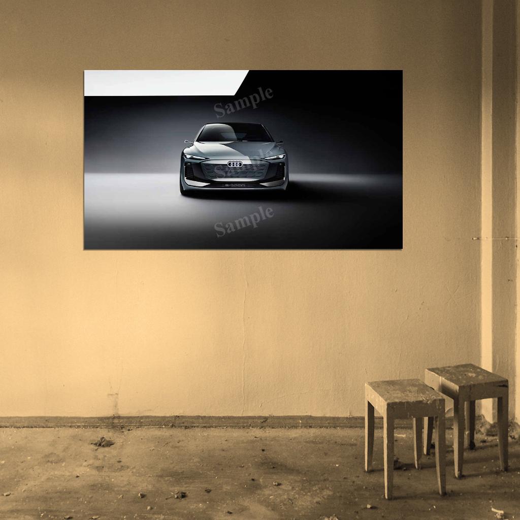 A6 Avant E Tron Concept 2022 High Res HD HQ Car Posters Home Decor Aesthetic Garage Man Cave For Men Boys Wall Art Poster