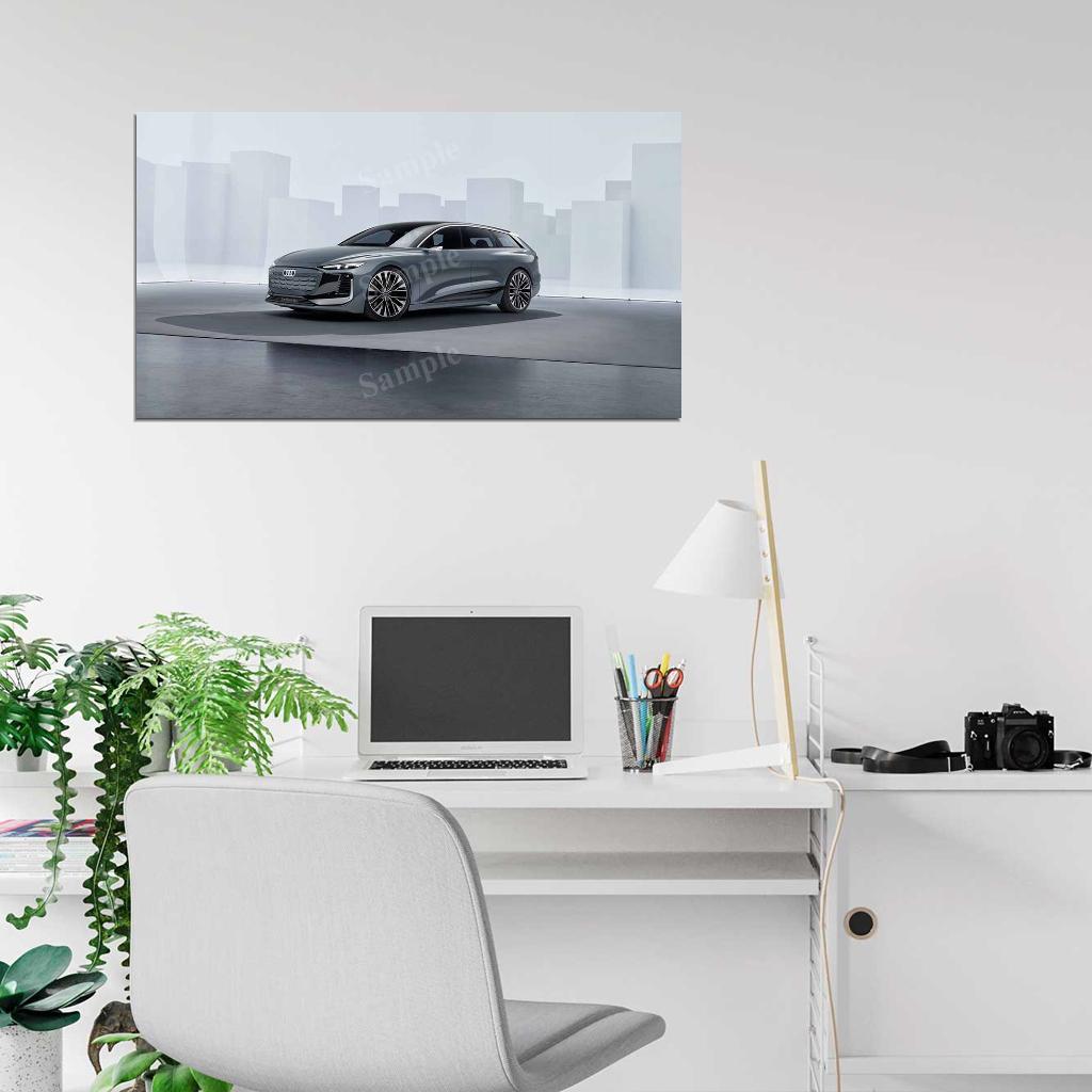 A6 Avant E Tron Concept 2022 High Res HD HQ Car Posters Home Decor Aesthetic Garage Man Cave For Men Boys Wall Art Poster