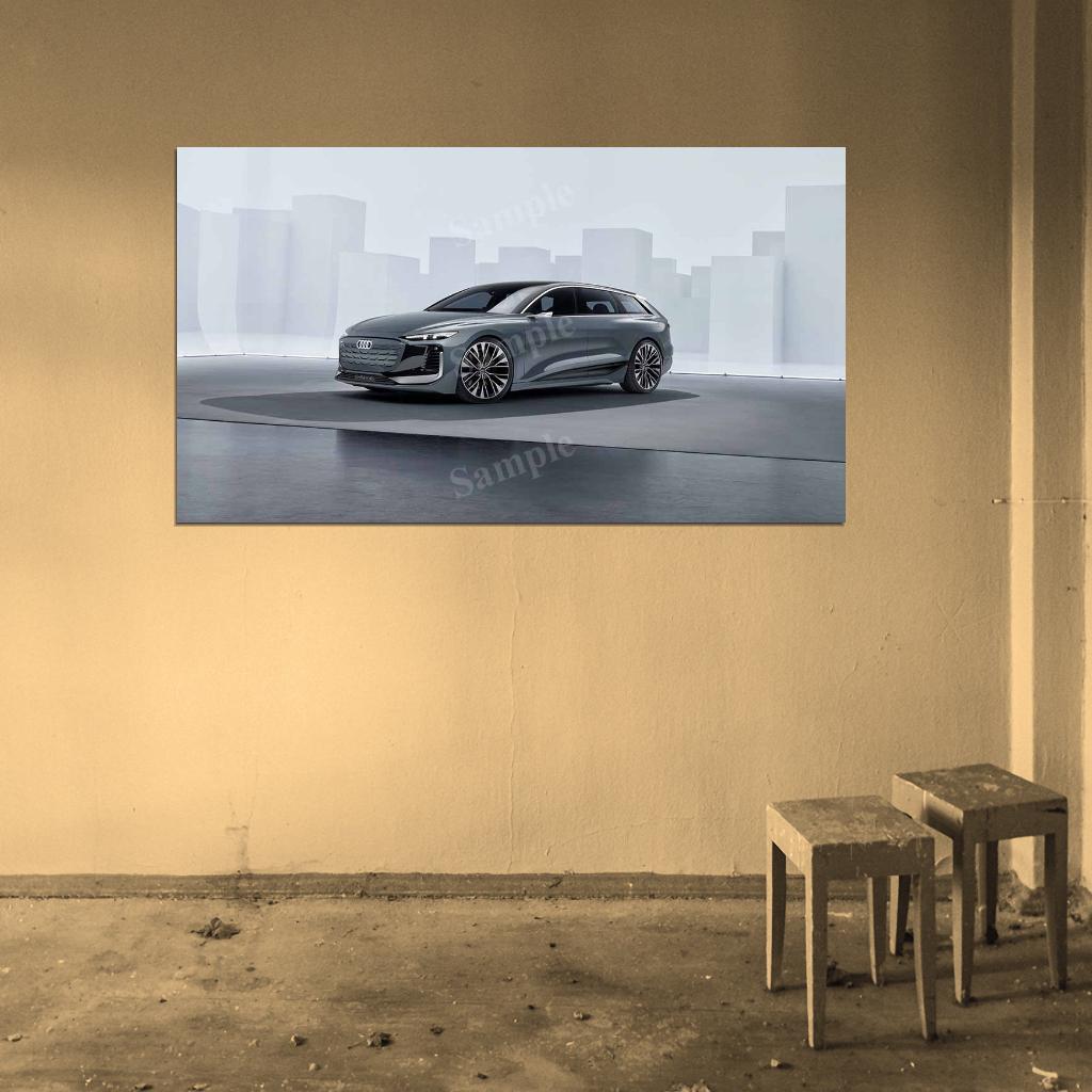 A6 Avant E Tron Concept 2022 High Res HD HQ Car Posters Home Decor Aesthetic Garage Man Cave For Men Boys Wall Art Poster