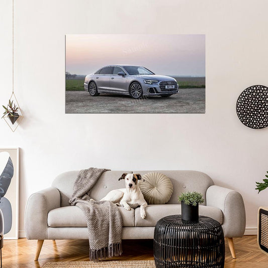 A8 L 60 Tfsi E Quattro 2022 High Res HD HQ Car Posters Home Decor Aesthetic Garage Man Cave For Men Boys Wall Art Poster