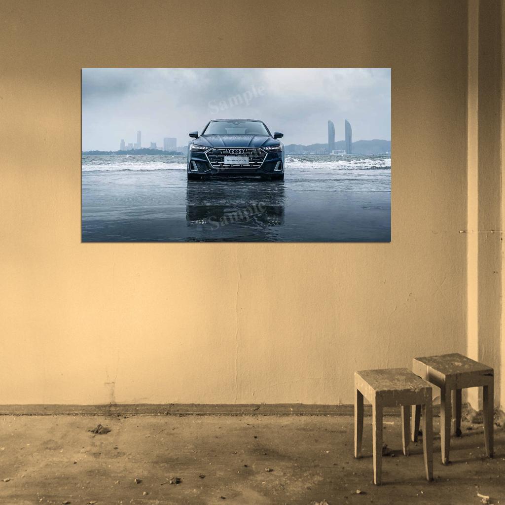 A7l 55 Tfsi Quattro S Line 2022 High Res HD HQ Car Posters Home Decor Aesthetic Garage Man Cave For Men Boys Wall Art Poster