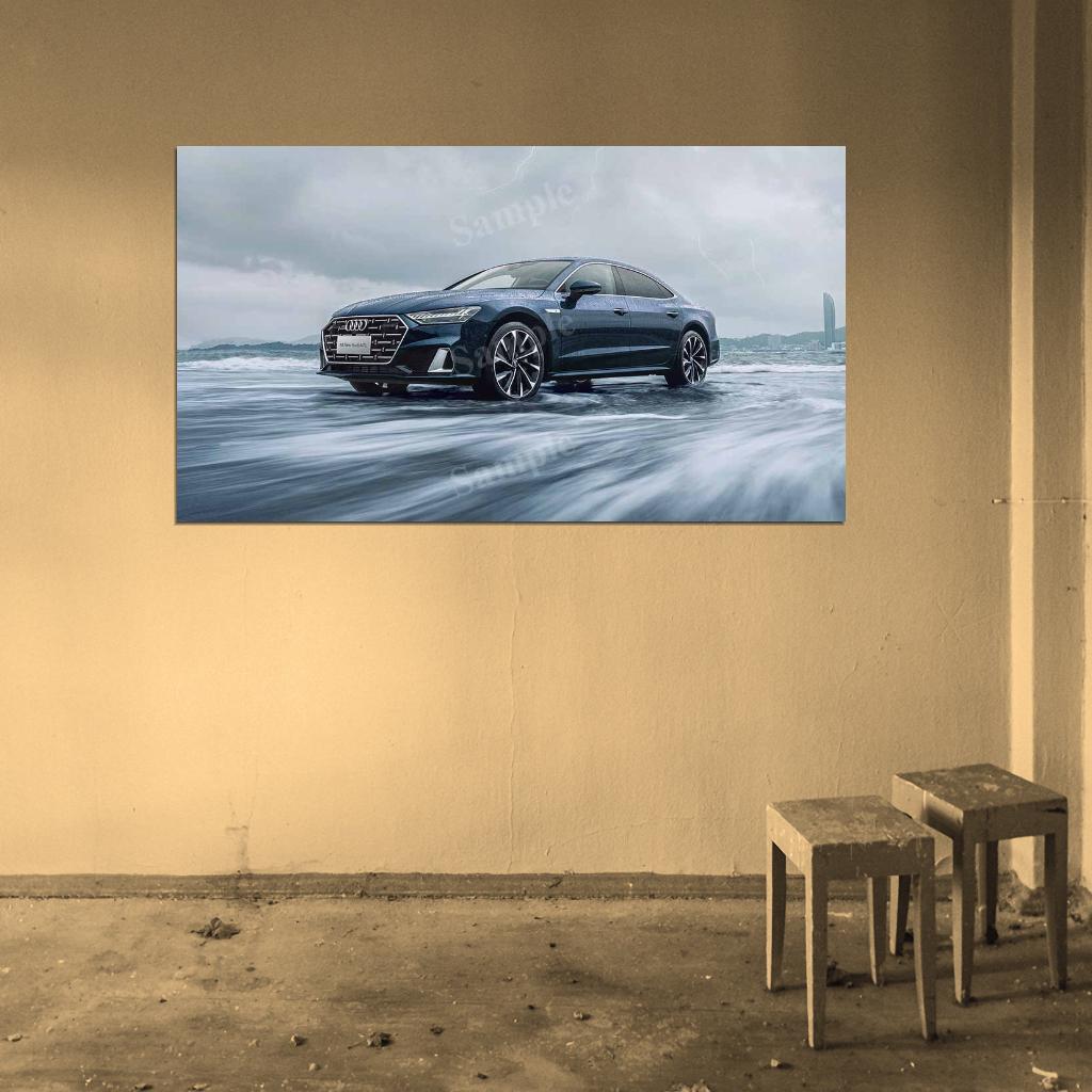 A7l 55 Tfsi Quattro S Line 2022 High Res HD HQ Car Posters Home Decor Aesthetic Garage Man Cave For Men Boys Wall Art Poster