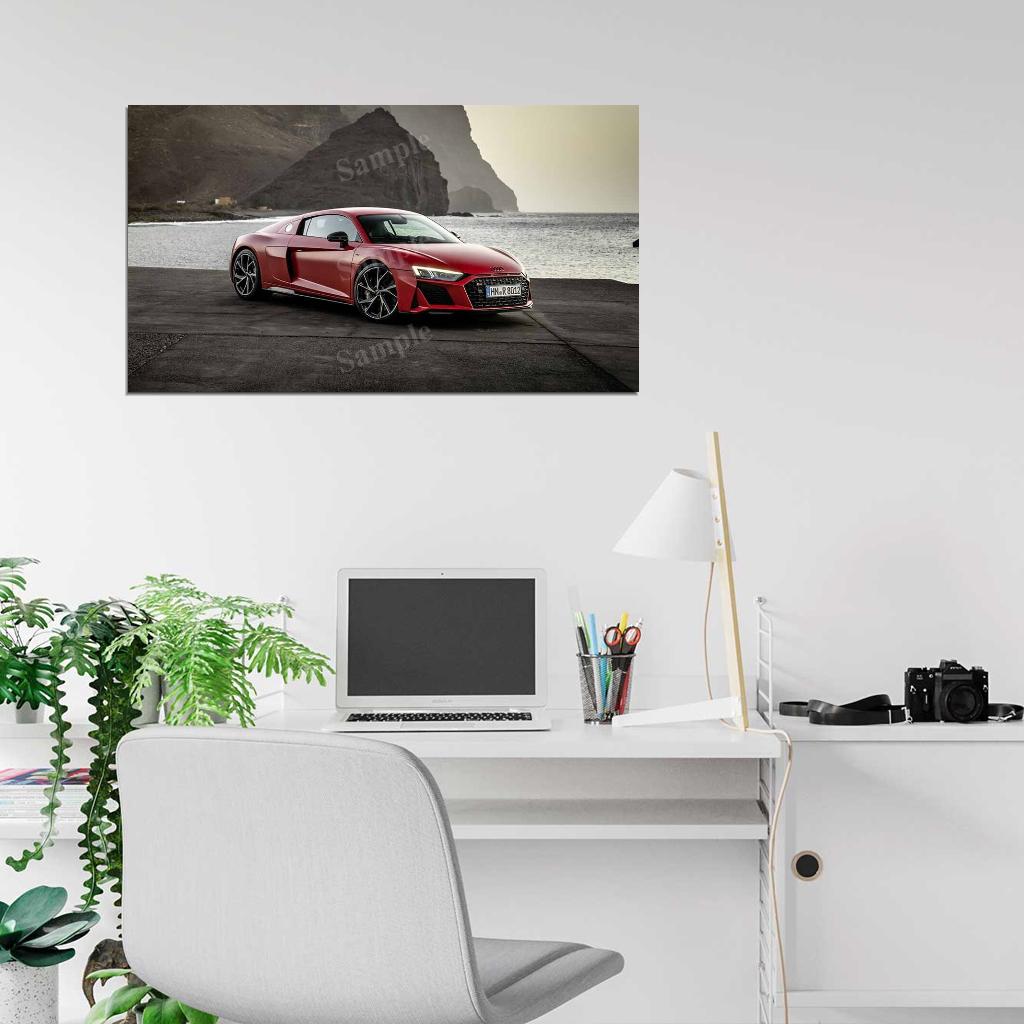 R8 V10 Performance Rwd 2021 High Res HD HQ Car Posters Home Decor Aesthetic Garage Man Cave For Men Boys Wall Art Poster