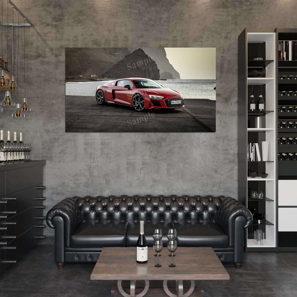 R8 V10 Performance Rwd 2021 High Res HD HQ Car Posters Home Decor Aesthetic Garage Man Cave For Men Boys Wall Art Poster